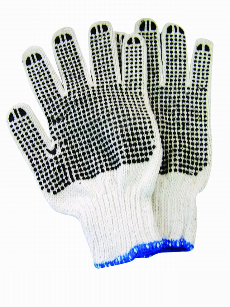 2PAIR  PVC DOTTED GLOVES