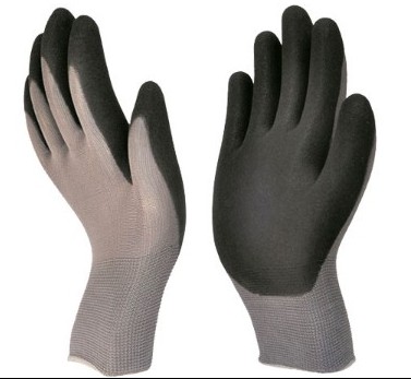 safety gloves(sandy nitrile)