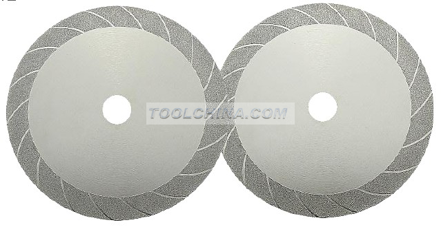 Electroplated Diamond Blade cutting blade DOUBLE SIDE TURBO STYLE